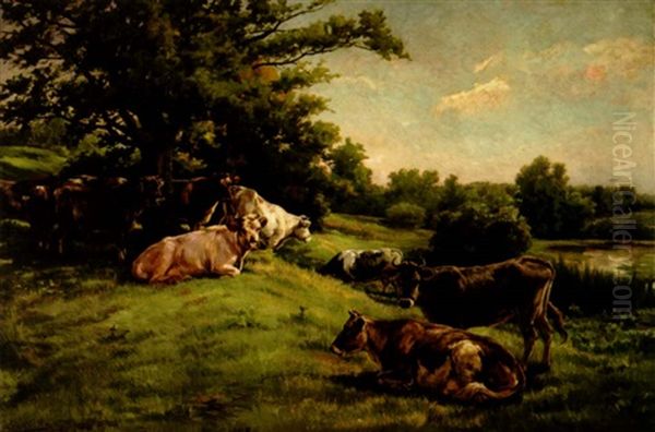 Cows Resting - Siesta Oil Painting by Edmund Henry Osthaus