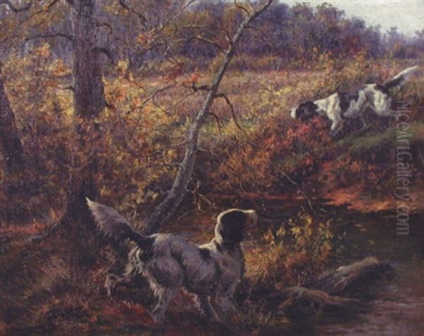 Landscape With Two Setters Oil Painting by Edmund Henry Osthaus