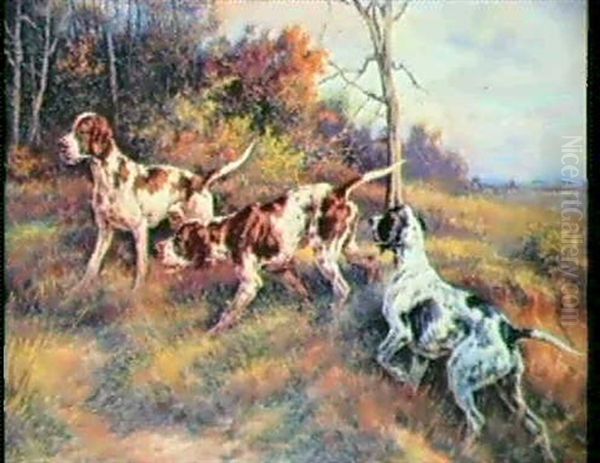 Three Setters Afield Oil Painting by Edmund Henry Osthaus