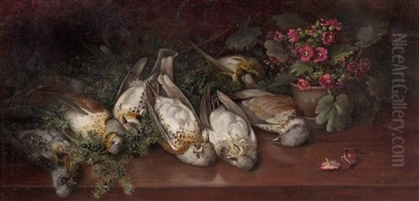 Stillleben Mit Vogeljagdbeute Oil Painting by Marie Osthaus