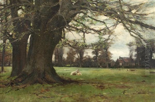 Springtime, The Miller's Park Oil Painting by John Hervey Oswald