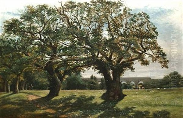 Sunshine And Shadow. Near Kings Gate Oil Painting by John Hervey Oswald