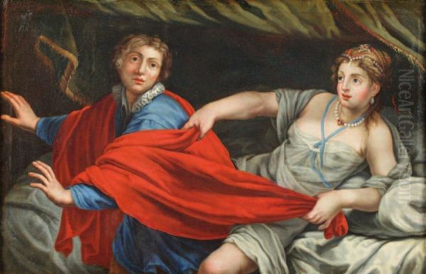 Joseph Et La Femme De Putiphar Oil Painting by Jacques Blanchard