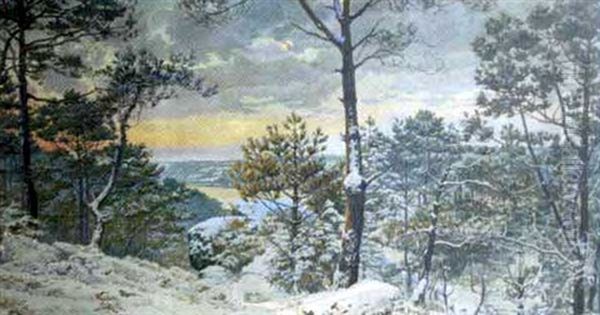 Le Bois De St-pierre A Longuivy Oil Painting by Lucien Ott