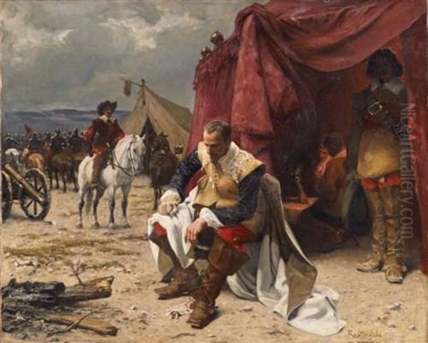 Wallenstein's Camp Oil Painting by Rudolf Otto Von Ottenfeld