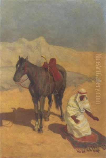 Praying In The Desert by Rudolf Otto Von Ottenfeld