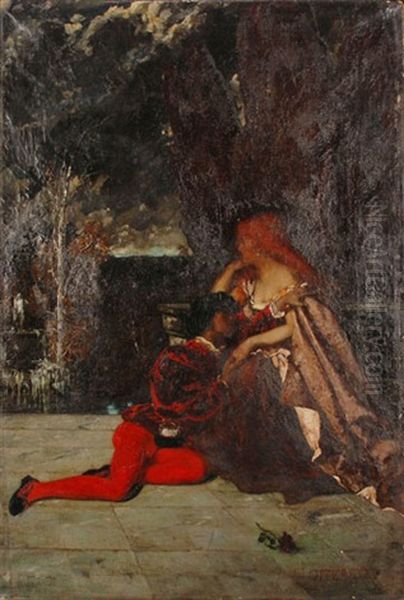 Romeo Und Julia Oil Painting by Alexander Karl von Otterstedt