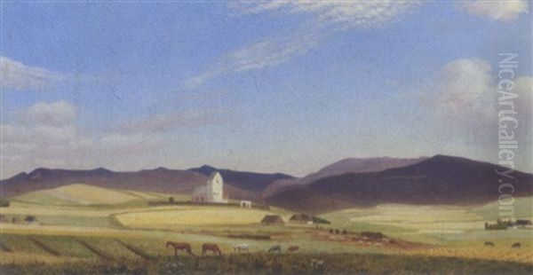 Sulsted Kirke I Wendsyssel Oil Painting by Otto Didrik Ottesen