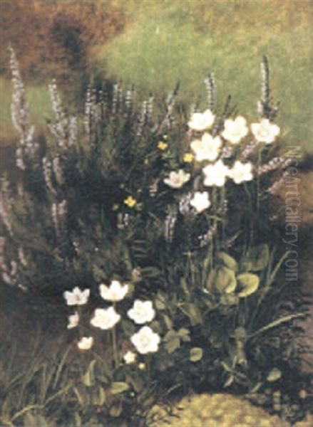 Skogsblomster Oil Painting by Otto Didrik Ottesen