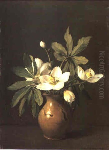 Blumenstilleben Oil Painting by Otto Didrik Ottesen