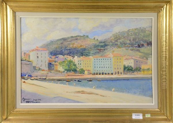 Vue De Port Oil Painting by Henri Ottevaere