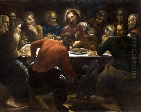 Ultima Cena Oil Painting by Pasquale Ottino