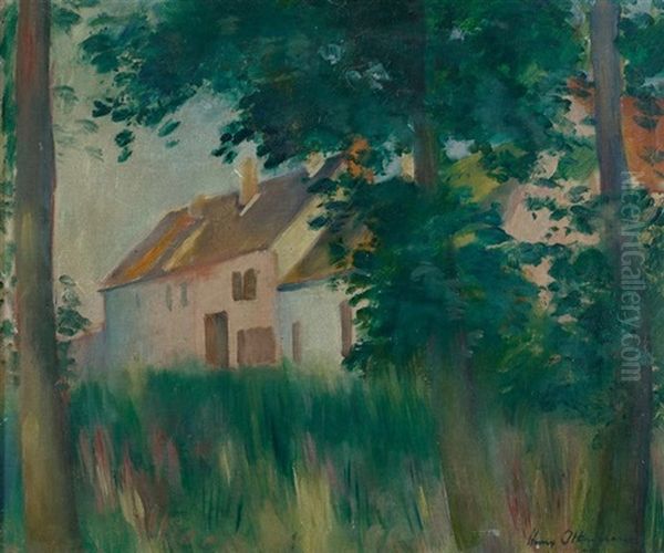 Maison A Precy-sur-seine, 1922 Oil Painting by Henri Ottmann