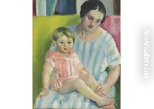 Mother And Child by Henri Ottmann