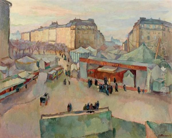 La Fete Forraine Oil Painting by Henri Ottmann