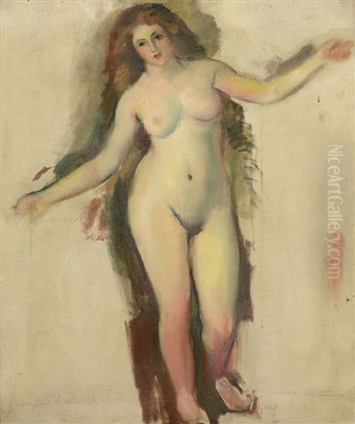 Etude De Femme (study) Oil Painting by Henri Ottmann