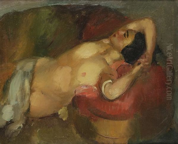 Nu Couche Oil Painting by Henri Ottmann