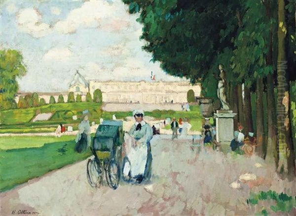 Promenade Au Jardin Du Luxembourg by Henri Ottmann