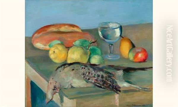 Nature Morte A La Table Oil Painting by Henri Ottmann