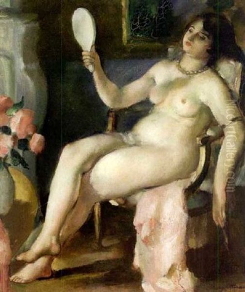 Nu Au Miroir by Henri Ottmann