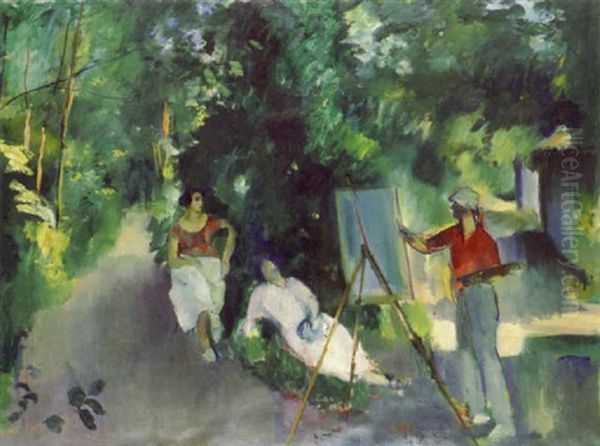 Apres-midi Dans Un Parc Oil Painting by Henri Ottmann