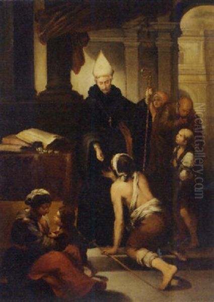 St. Thomas Of Villanueva Oil Painting by Pierre Jan van der Ouderaa