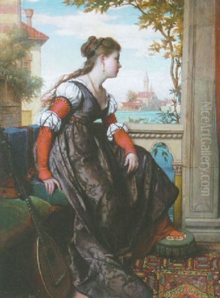 Daydreaming Oil Painting by Pierre Jan van der Ouderaa