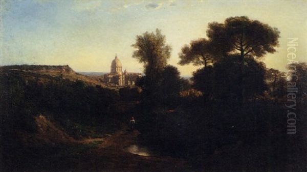 Paysage D'italie Oil Painting by Achille Francois Oudinot