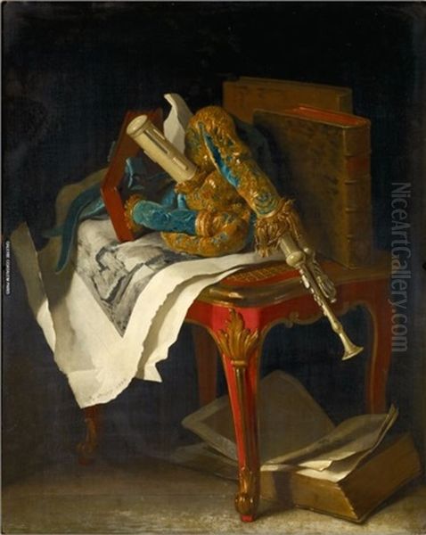 Nature Morte Au Lievre Et Au Fusain Oil Painting by Jean-Baptiste Oudry