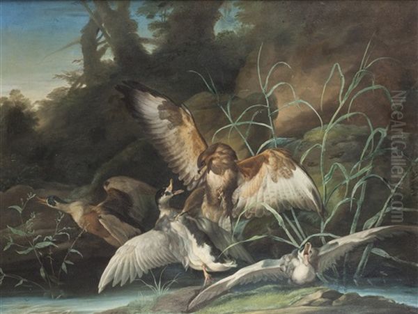 La Chasse Aux Canards Oil Painting by Jean-Baptiste Oudry