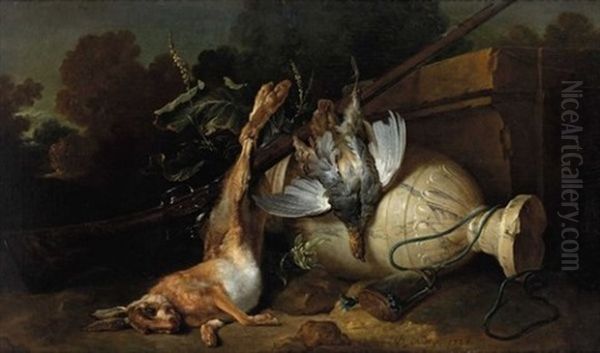 Nature Morte Au Lievre Et Au Perdreau Oil Painting by Jean-Baptiste Oudry