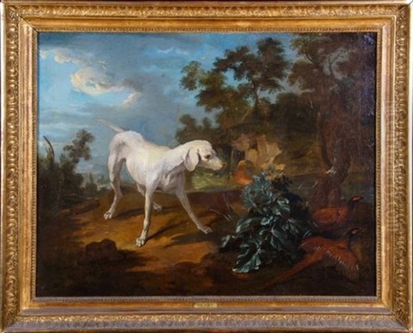 Chienne De Louis Xv Et Faisans Oil Painting by Jean-Baptiste Oudry