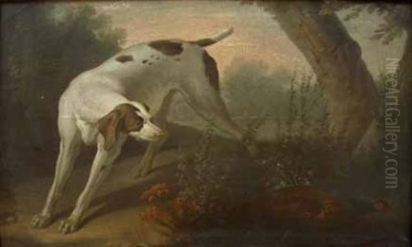 Chien Guettant Un Faisan Oil Painting by Jean-Baptiste Oudry