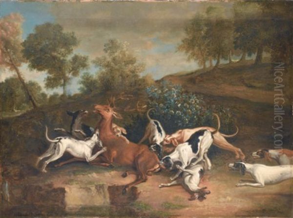 Chasse Au Cerf Oil Painting by Jean-Baptiste Oudry