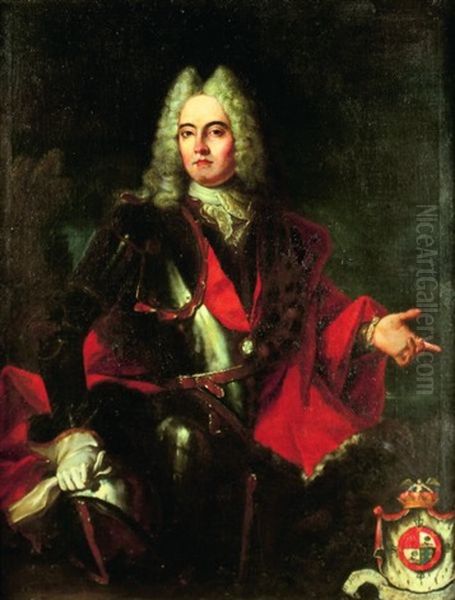 Portrait Du Comte De Castelbianco Oil Painting by Jean-Baptiste Oudry