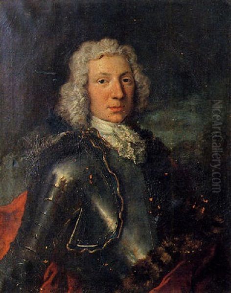 Portrait (monsieur M.j. Demichel?) Oil Painting by Jean-Baptiste Oudry