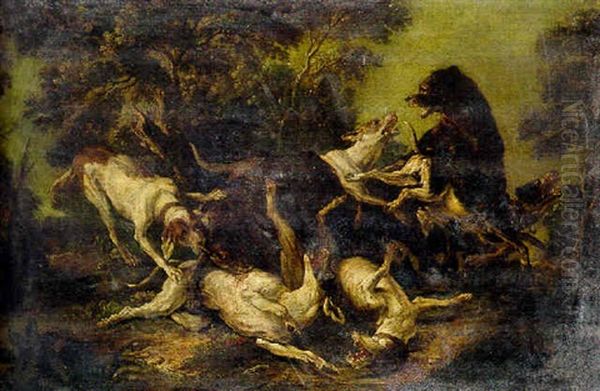 A Bear Hunt by Jean-Baptiste Oudry