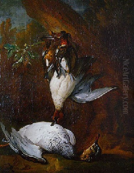 Nature Morte Aux Becasses Et Aux Canards Oil Painting by Jean-Baptiste Oudry