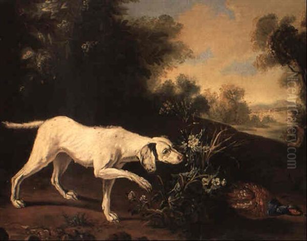 Jakthund Star For Fasan Oil Painting by Jean-Baptiste Oudry