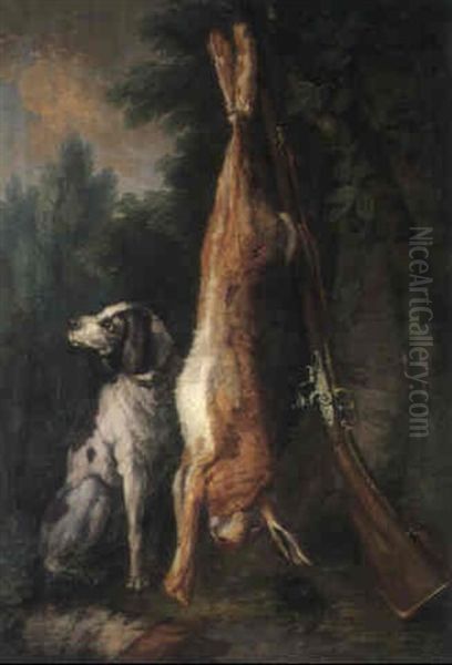 Jagdstilleben Oil Painting by Jean-Baptiste Oudry