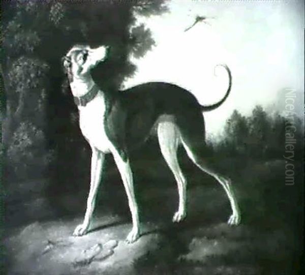 A Hound With A Dragonfly In A Landscape Oil Painting by Jean-Baptiste Oudry