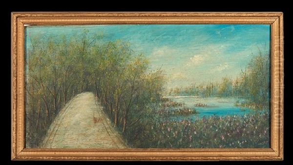 Westlake Louisiana; Willow Drive, Lake Charles Road, Hyacinths (2 Works) Oil Painting by Will Ousley