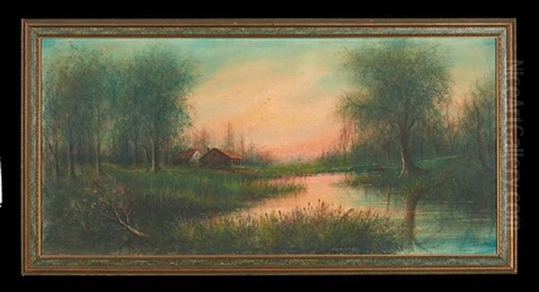 Marsh Sunset Oil Painting by Will Ousley