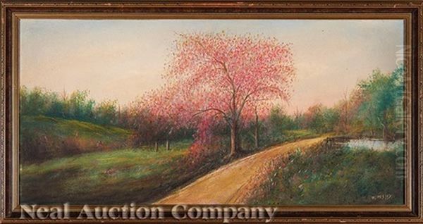 Red Buds Of Louisiana Oil Painting by Will Ousley