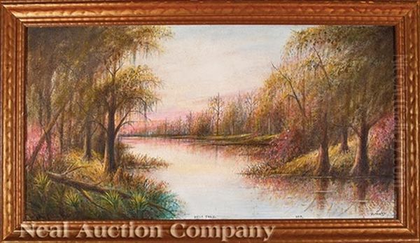 West Fork Of Calcasieu River, S.w. Louisiana Oil Painting by Will Ousley