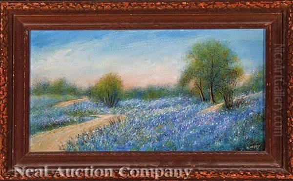 Texas Bluebonnets Oil Painting by Will Ousley