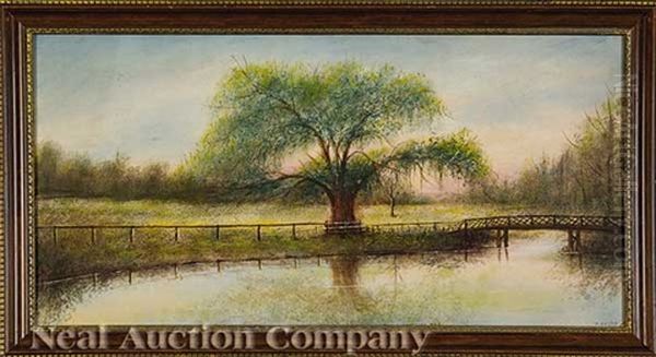 The Evangeline Oak At St. Martinsville, Louisiana Oil Painting by Will Ousley