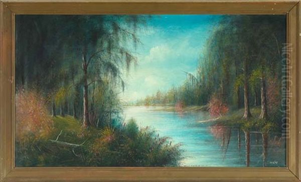 West Fork Of The Calcasieu River Oil Painting by Will Ousley