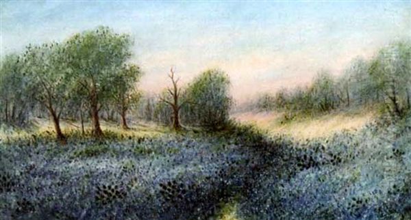 Texas Blue Bonnets Oil Painting by Will Ousley