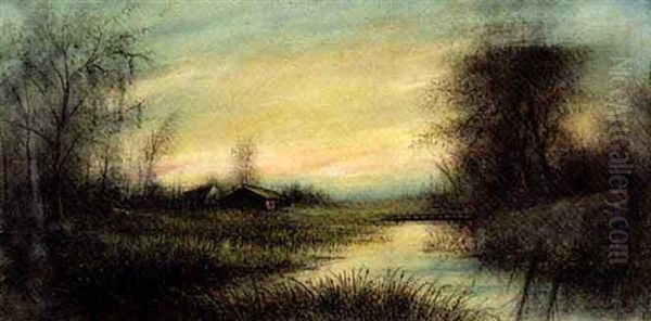 Scene At Choupique, Made Near The Ellender Home Oil Painting by Will Ousley